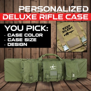 Customized Deluxe Rifle Case Personalized Hunting Transport Discreet Lockable Low Profile Range Bag Carry Sleeve for Rifles Gifts for Men