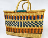 Square African Bolga Basket Bag Straw Bag Tropic Trends