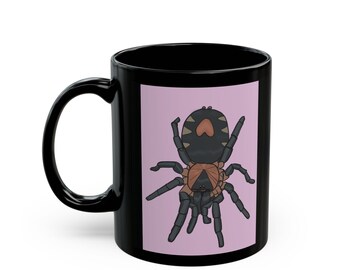 Heart Butt (C. Elegans) Tarantula - Black Mug (11oz)