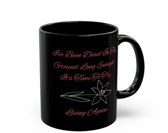 It&#39;s Time To Try Living Again- Astarion (BG3) - Black Mug (11oz)