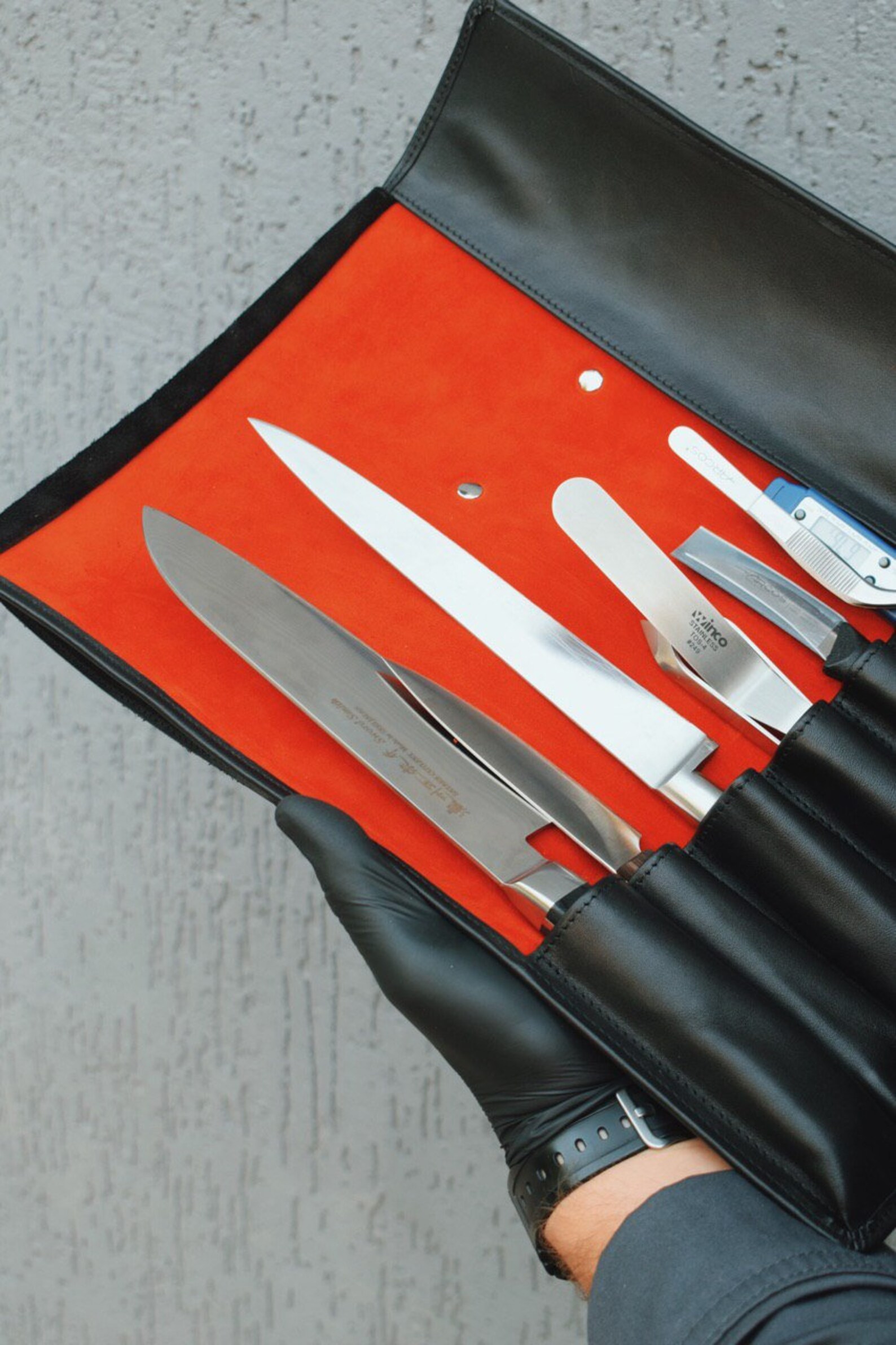 Knife leather case Knife holder Knife storage Leather chef Etsy