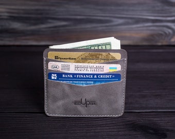 Flache Brieftasche, einfache Brieftasche, Herren Brieftasche, Leder-Karteninhaber, kleine Brieftasche, Womens Brieftasche, Vintage Brieftasche, Kreditkarte Brieftasche, Mini-Geldbörse