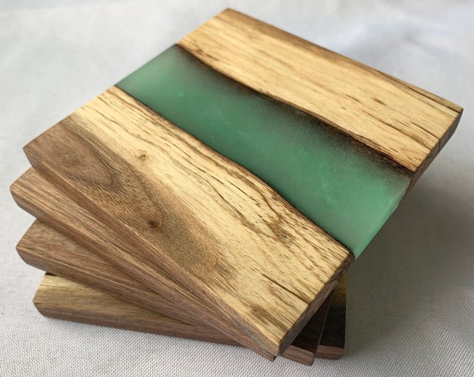 Coasters Wood Epoxy Coasters Epoxy River Coasters Resin Etsy