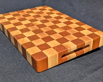 End Grain Cherry & Maple Cutting Board
