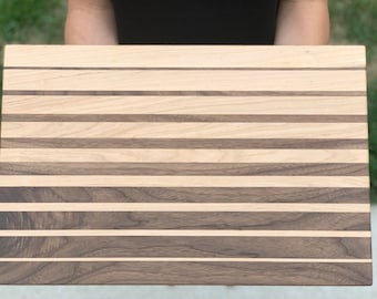 Walnut & Maple Cutting Board | Handmade Cutting Board | Charcuterie Board | Wood Serving Board