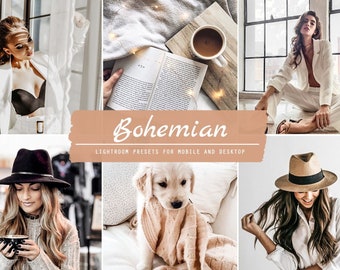 Bohemian Lightroom Presets | Creamy Mobile & Desktop Filters (Digital Download)