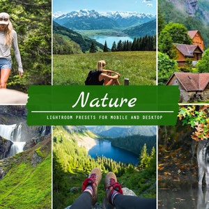 6 Mobile & Desktop Nature Lightroom Presets | Instagram Presets for iPhone, Android and Computer | Clean Natural Bright Airy Neutral Filters