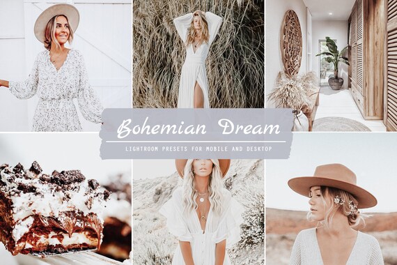 15 Mobile & Desktop Bohemian Dream Lightroom Presets Instagram