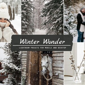 10 Mobile & Desktop Winter Wonder Lightroom Presets | Instagram Presets for iPhone, Android and Computer | Natural, Winter vibe Filters