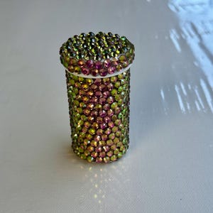 Pillenpotje met strassteentjes: sprankelende opbergdoos, reisaccessoire afbeelding 19