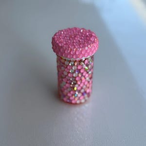 Pillenpotje met strassteentjes: sprankelende opbergdoos, reisaccessoire I: Pastels