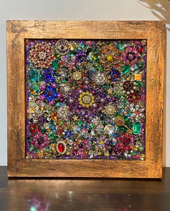 洋書 MOSAICS WEST8 Treasure Garden 3D Mosaic / Mixed Media One of A Kind Wall