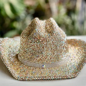 Wild Fable Champagne Sequin Western Cowboy Hat NWT Wild Fable Cowboy Hat - Camel Glitter - One Size  main image 4