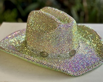 Custom Bedazzled Rhinestone Cowboy Hat: Festival Wear