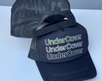 Undercover Trucker Hat : Black or Camouflage Cap / Small Font