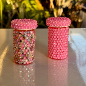 Pillenpotje met strassteentjes: sprankelende opbergdoos, reisaccessoire afbeelding 4