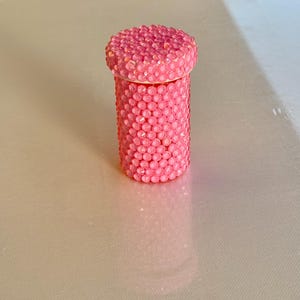 Pillenpotje met strassteentjes: sprankelende opbergdoos, reisaccessoire F: Neon Pink