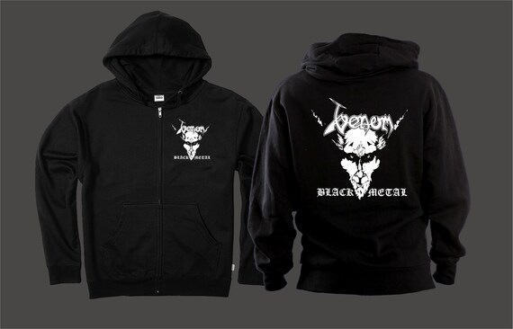 venom black metal hoodie