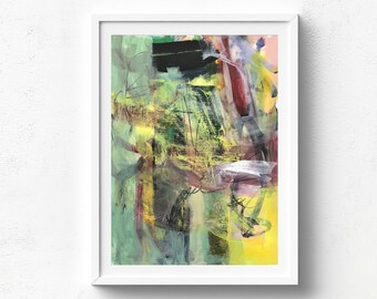 Abstract art print 083, THE BUSKERS, painting prints, fine art print, large print, contemporary art print, modern wall art, abstract art