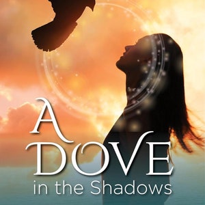 May include: A book cover with a silhouette of a woman looking up at a dove flying in a sunset sky. The title of the book is "A Dove in the Shadows" and the author is Jennifer Silbaugh. The subtitle is "My Mental Health Recovery Journey from Patient to Professional".
