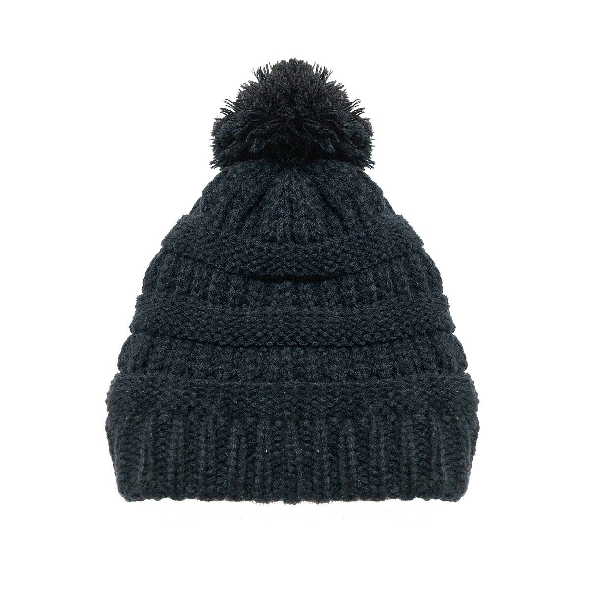 Bonnet Enfant Hiver Doubles Pompons Hat Hut - Doublé Satin Doux, Chaud Et Confortable Garçons Filles