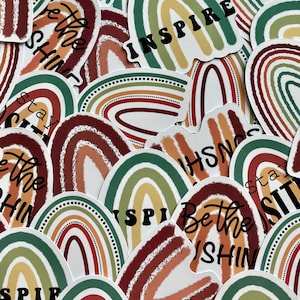 Rainbow Boho quote - sticker set of 6