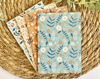 Flower pattern set of 4 | cards folded