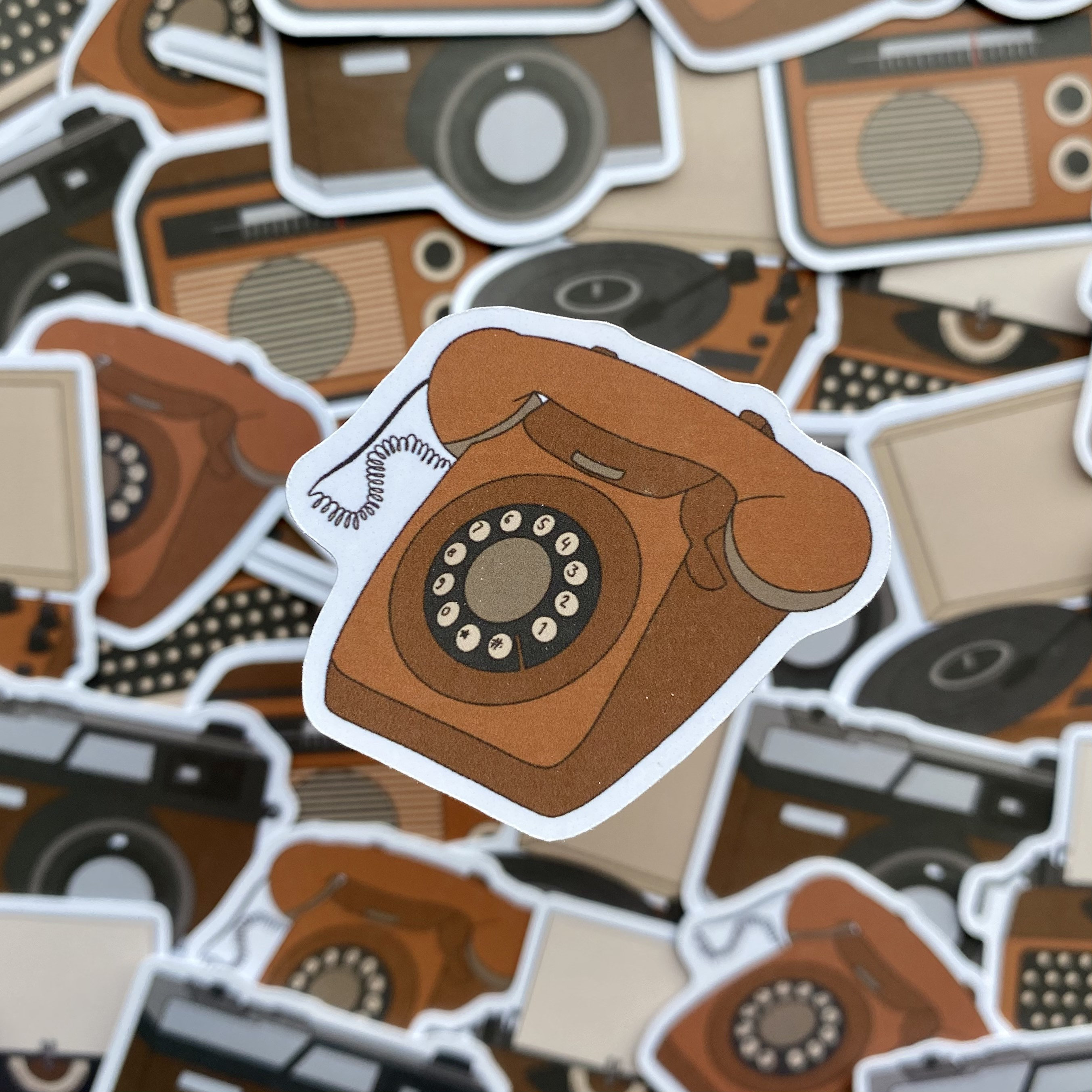 vintageretro items sticker set of 5 etsy