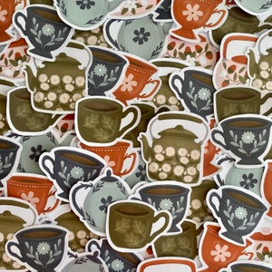 Teapots & teacups | sticker set of 6