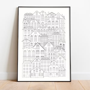 City of houses - print A4/A5