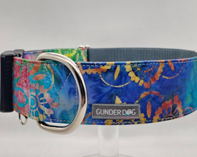 Buckle, Dog Collar, Great Dane, Labrador, Labradoodle, Boxer, Shepherd, Golden Retriever, Goldendoodle, Large Breed ~ Tropical Breeze