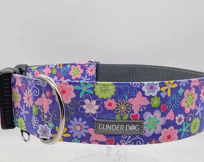 Buckle, Dog Collar, Great Dane, Labrador, Labradoodle, Boxer, German Shepherd, Golden Retriever, Goldendoodle, Large Breed ~ Springtime