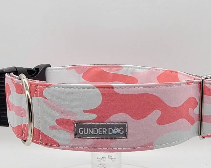 Buckle, Dog Collar, Great Dane, Labrador, Labradoodle, Boxer, German Shepherd, Golden Retriever, Goldendoodle, Large Breed ~ Pink Camo