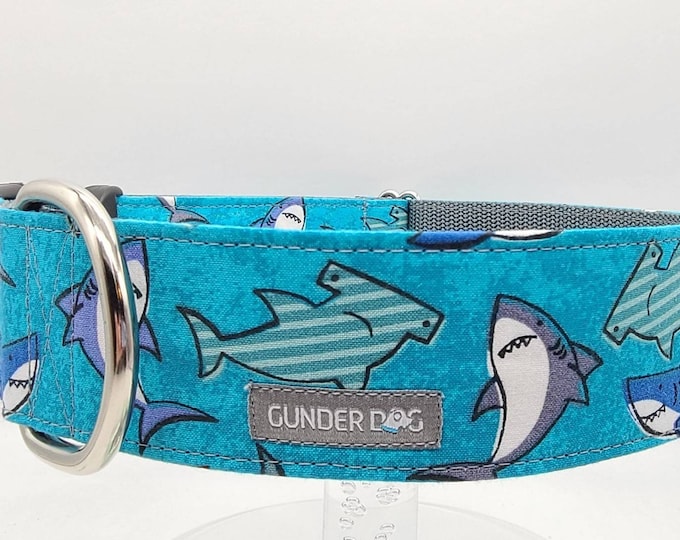 Buckle, Dog Collar, Great Dane, Labrador, Labradoodle, Boxer, German Shepherd, Golden Retriever, Goldendoodle, Large Breed ~ Shark!