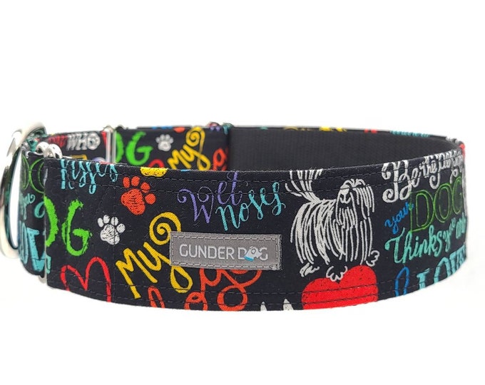 Martingale, Dog Collar, Great Dane, Labrador, Labradoodle, Boxer, Shepherd, Golden Retriever, Goldendoodle, Large Breed ~ I Love My Dog!