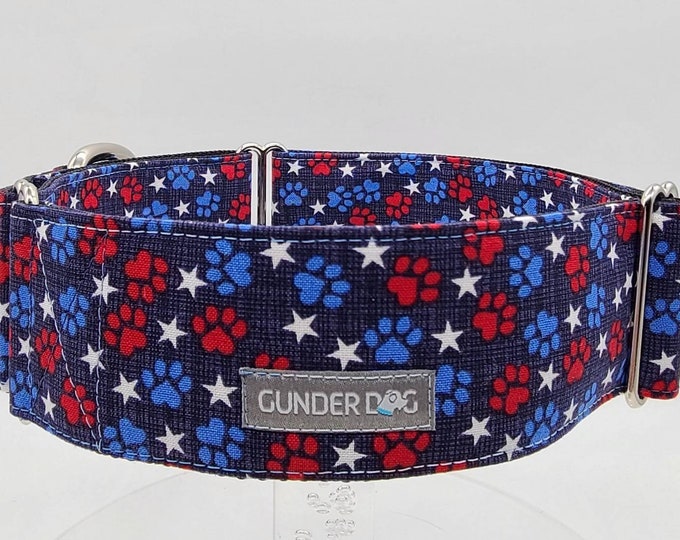 Martingale, Dog Collar, Great Dane, Labrador, Labradoodle, Boxer, Shepherd, Golden Retriever, Goldendoodle, Large Breed ~ Stars & paws