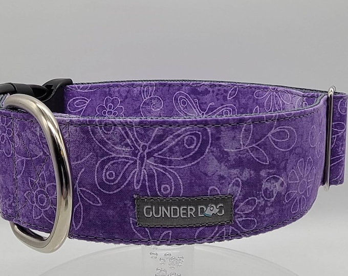 Buckle, Dog Collar, Great Dane, Labrador, Labradoodle, Boxer, German Shepherd, Golden Retriever, Goldendoodle, Large Breed ~ Linda, Purple