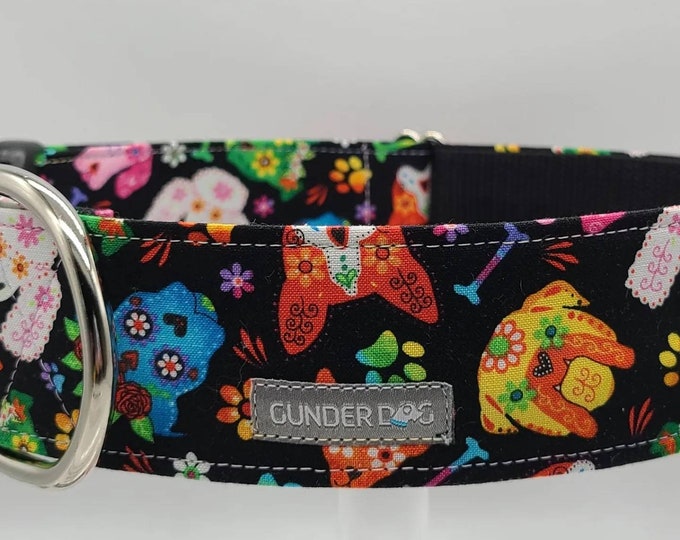 Martingale, Dog Collar, Great Dane, Labrador, Labradoodle, Boxer, Shepherd, Retriever, Goldendoodle, Large Breed ~ Fancy Dog Sugar Skulls