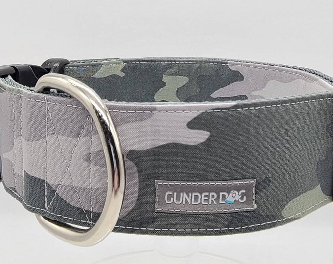 Buckle, Dog Collar, Great Dane, Labrador, Labradoodle, Boxer, German Shepherd, Golden Retriever, Goldendoodle, Large Breed ~ Green Camo