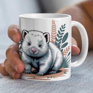 Wombat Mug, Cute Animal Mug, Australian Wildlife Cup, Unique Coffee Mug, Gift for Wombat Lovers, Wombat Design, Animal Lover Present