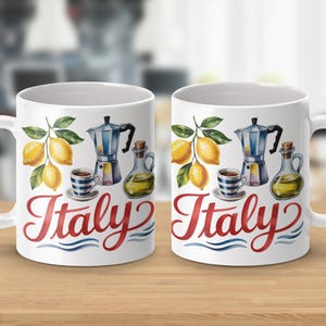 Italy Mug, Italian Coffee Mug, Lemon Decor Mug, Espresso Mug, Italy Lover Mug, Italy Kitchen Decor, Souvenir Mug