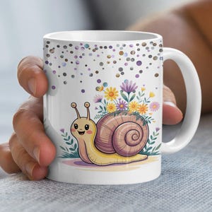 Mugs mignons escargots, Mugs fleuris, Mugs jardin, Mugs à café fantaisistes, Mugs fantaisie, Mugs cadeaux, Mugs drôles, Mugs uniques