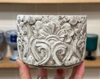 Leather Rose Scented Candle | Cement Container | Coconut Wax | Slow Burn (70+ Hours)