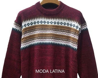 Unisex Alpaka Pullover, peruanische ethnische Pullover, warmen und weichen Pullover