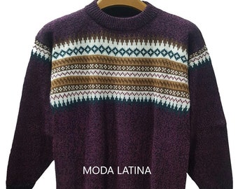 Unisex Alpaka Pullover, peruanische ethnische Pullover, warmen und weichen Pullover