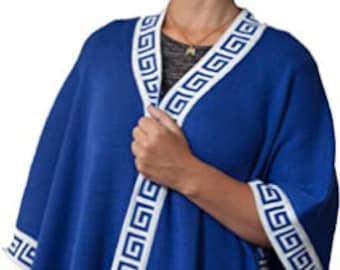 Luxuriöse peruanische klassische ärmellose Alpaka Cape, Wrap Damen Schal, Frauen Cape, Alpaka Poncho Frauen