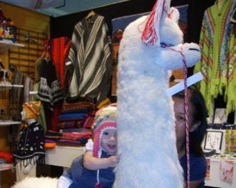 62&quot; Big Alpaca fur toy - Handmade - Alpaca big stuffed Animal