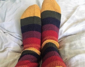 Alpaca Socks - Extra Warm and Soft - Striped Design