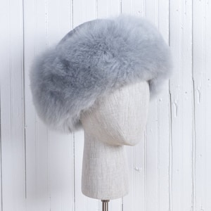 NEW Gray Ladies Womens FINE 100% Baby Alpaca Fur Hat