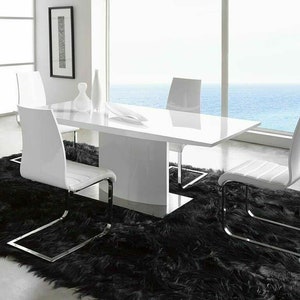 100% baby Alpaca WhiteRug fur rug , Luxury alpaca rug black